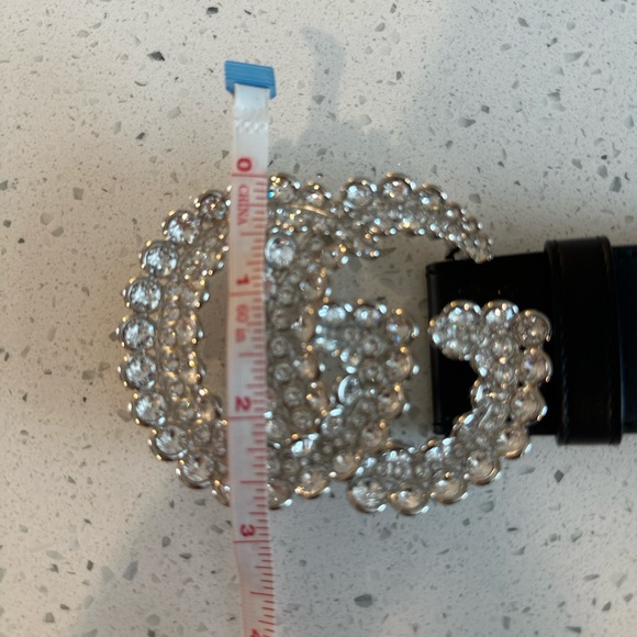 ❌Sold❌ Gorgeous Large Rhinestone GUCCI logo belt size 36 - Picture 5 of 6